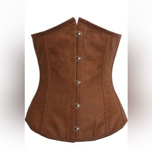 Faux Leather Corset